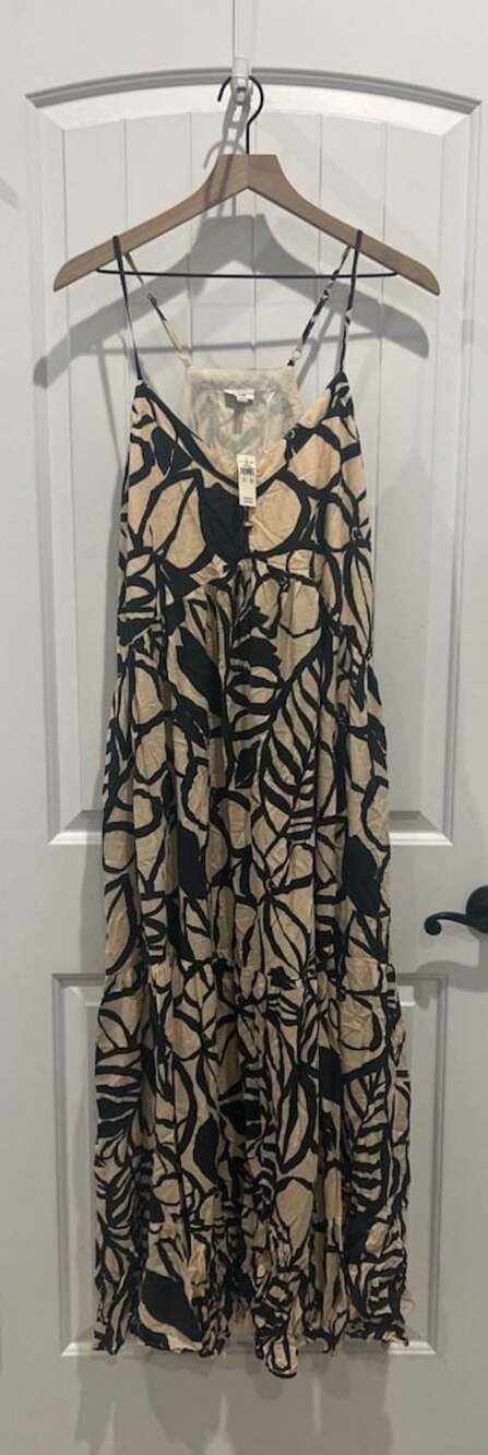 Aerie Floral Print Button-Front Maxi Dress Size Large